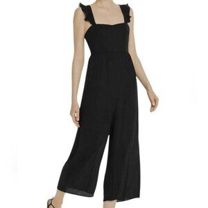 Show Me Your MuMu Black Wide-Leg Cropped Jumpsuit Size Small